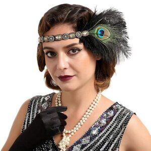 Womens Flapper Headband with Rhinestone, 08